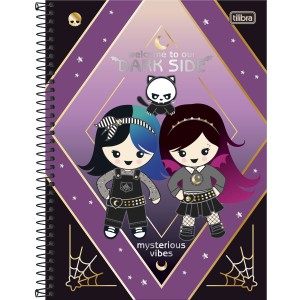 Caderno 10 Matérias Universitário Espiral Plush Poison - Tilibra