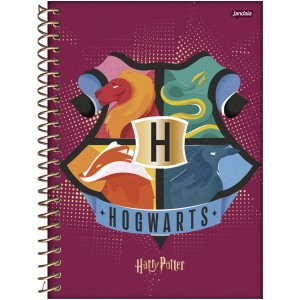 Caderno 1 Matéria COLEGIAL Espiral Harry Potter - Jandaia