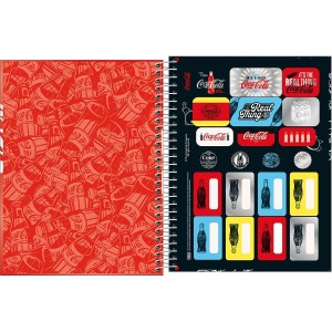 Caderno COLEGIAL 10 Matérias Espiral Coca-Cola - Tilibra