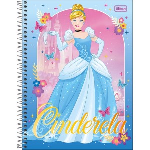 Caderno 1 Matéria Universitário Espiral Disney Princesas - Tilibra