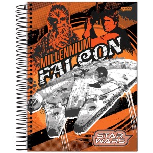Caderno 10 Matérias Universitário Espiral Star Wars - Jandaia