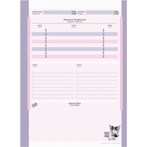 Caderno 10 Matérias Universitário Espiral Kuromi - Jandaia