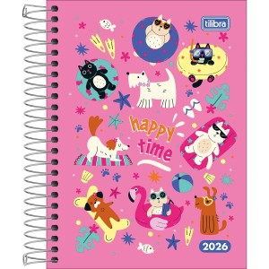Agenda Espiral Diária 11,7 x 16,4 cm D+ Feminina 2026 Sortida - Tilibra