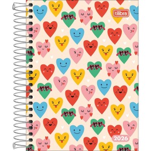 Agenda Espiral Diária 11,7 x 16,4 cm D+ Feminina 2026 Sortida - Tilibra