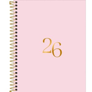 Agenda Executiva Espiral Diária 17,7 x 24 cm Vanilla 2026 Sortida - Tilibra