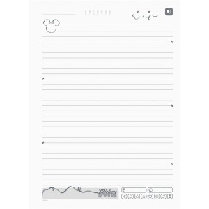 Caderno 10 Matérias Universitário Espiral Mickey Arts Magic - Jandaia