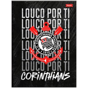 Caderno Brochurão Capa Dura Corinthians 80 Folhas - Foroni