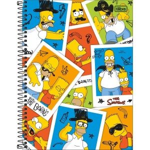 Caderno 1 Matéria Universitário Espiral Simpsons - Tilibra