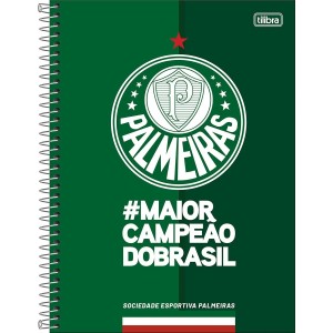 Caderno 1 Matéria Universitário Espiral Palmeiras - Tilibra
