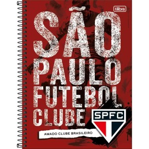 Caderno 20 Matérias Universitário Espiral São Paulo FC - Tilibra