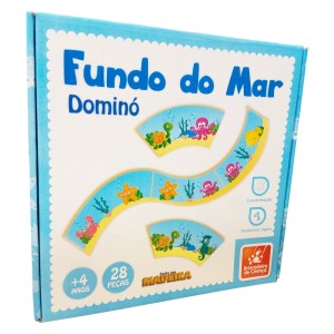 Dominó Fundo do Mar - 28 Peças - Brincadeira de Criança