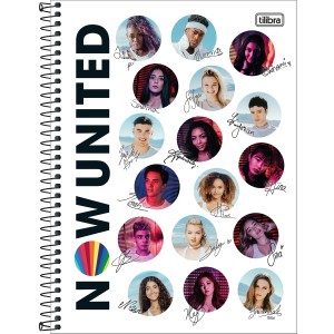 Caderno 1 Matéria Universitário Espiral Now United - Tilibra