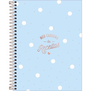 Caderno de Receitas Espiral Soho - Azul - Tilibra