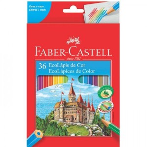 Lápis de Cor Faber-Castell 36 Cores - Com 2 Metálicos