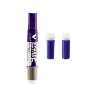 Kit Marcador para Quadro Branco V-Board Master + 2 Refis WBS-VBM Violeta - Pilot