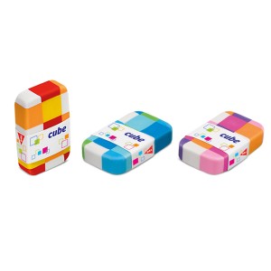 Borracha Colorida Cube Kit c/ 3 Unidades - Tris